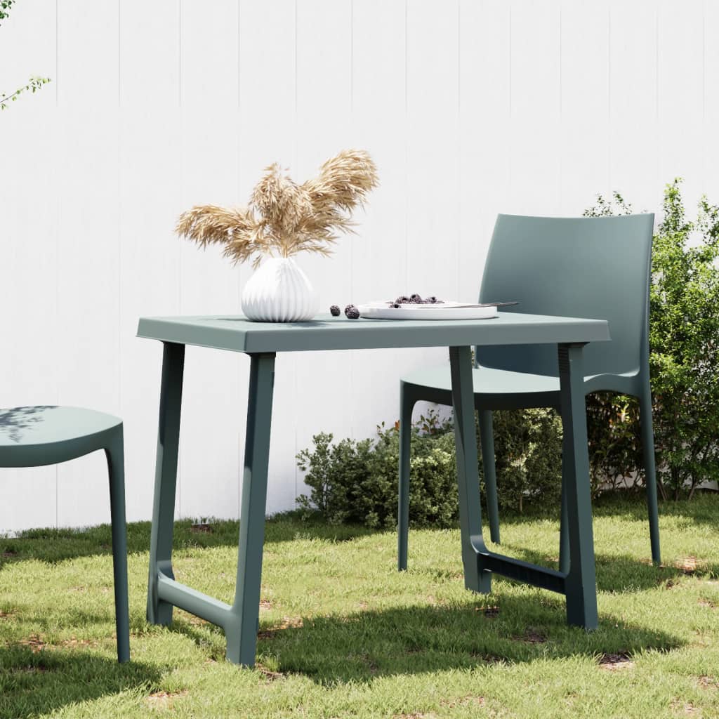 Campingtafel hout-look 79x56x64 cm PP groen is nu te koop bij PeponiXL, paradijselijk wonen!