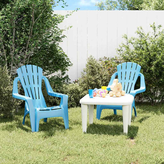Kindertuinstoelen 2 st hout-look 37x34x44 cm polypropeen blauw is nu te koop bij PeponiXL, paradijselijk wonen!