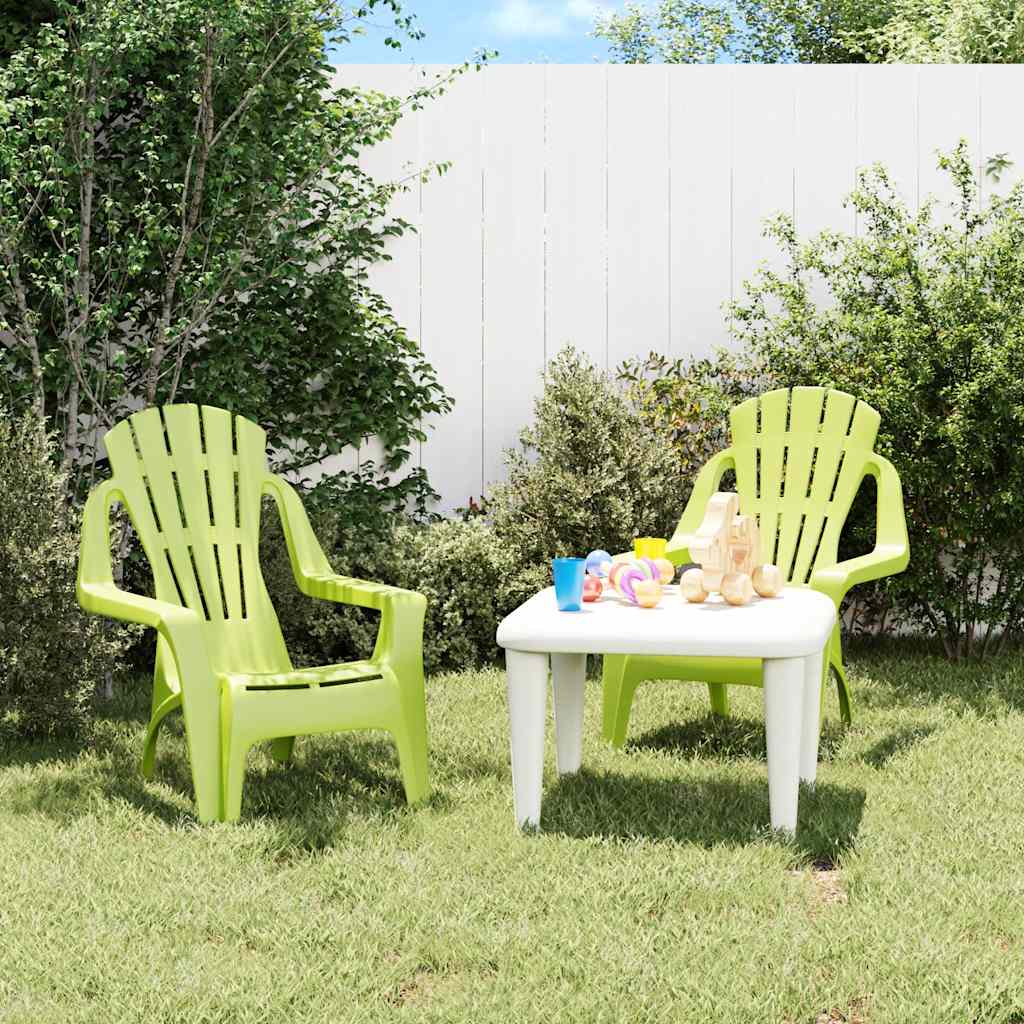 Kindertuinstoelen 2 st hout-look 37x34x44 cm polypropeen groen is nu te koop bij PeponiXL, paradijselijk wonen!