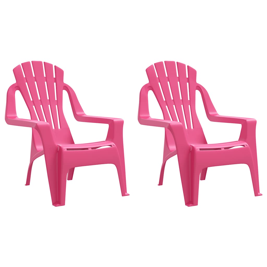 Kindertuinstoelen 2 st hout-look 37x34x44 cm polypropeen roze is nu te koop bij PeponiXL, paradijselijk wonen!