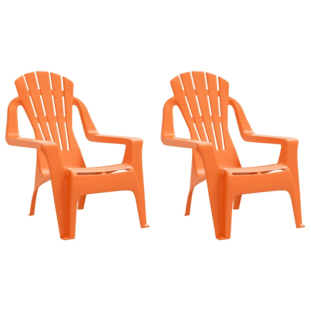 Kindertuinstoelen 2 st hout-look 37x34x44 cm polypropeen oranje is nu te koop bij PeponiXL, paradijselijk wonen!