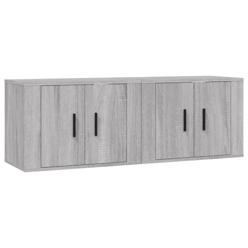 Tv-wandmeubels 2 st 57x34,5x40 cm grijs sonoma eikenkleurig is nu te koop bij PeponiXL, paradijselijk wonen!