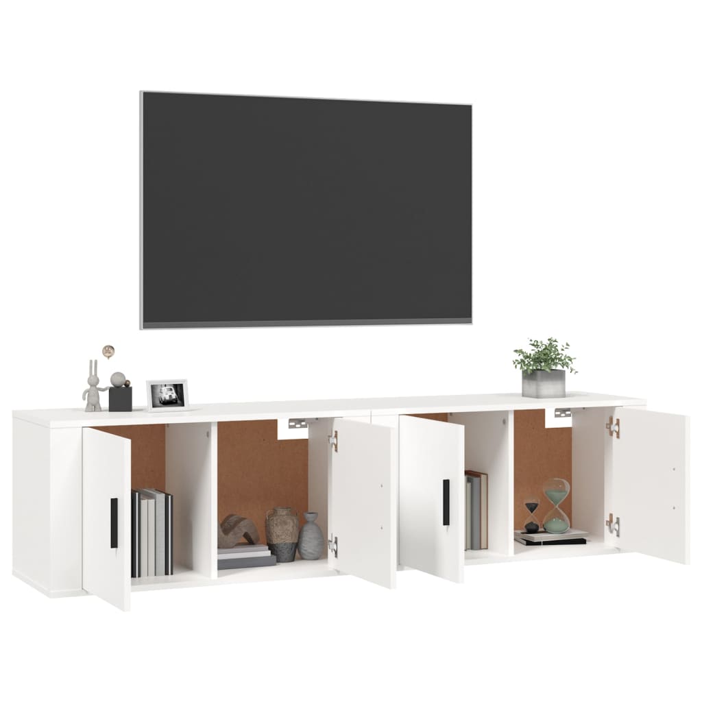 Tv-wandmeubels 2 st 80x34,5x40 cm wit is nu te koop bij PeponiXL, paradijselijk wonen!