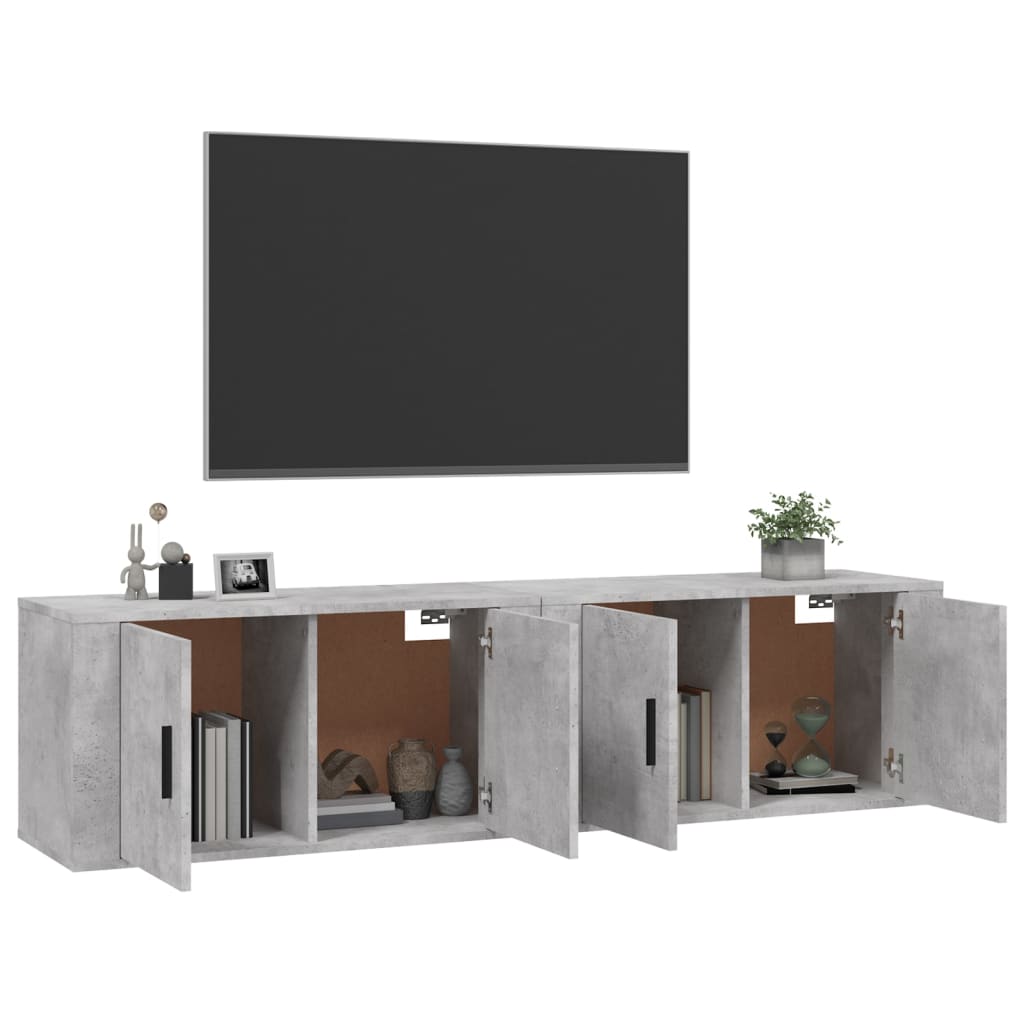 Tv-wandmeubels 2 st 80x34,5x40 cm betongrijs is nu te koop bij PeponiXL, paradijselijk wonen!