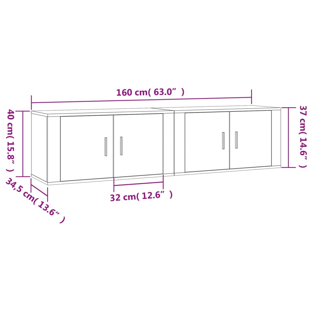 Tv-wandmeubels 2 st 80x34,5x40 cm betongrijs is nu te koop bij PeponiXL, paradijselijk wonen!