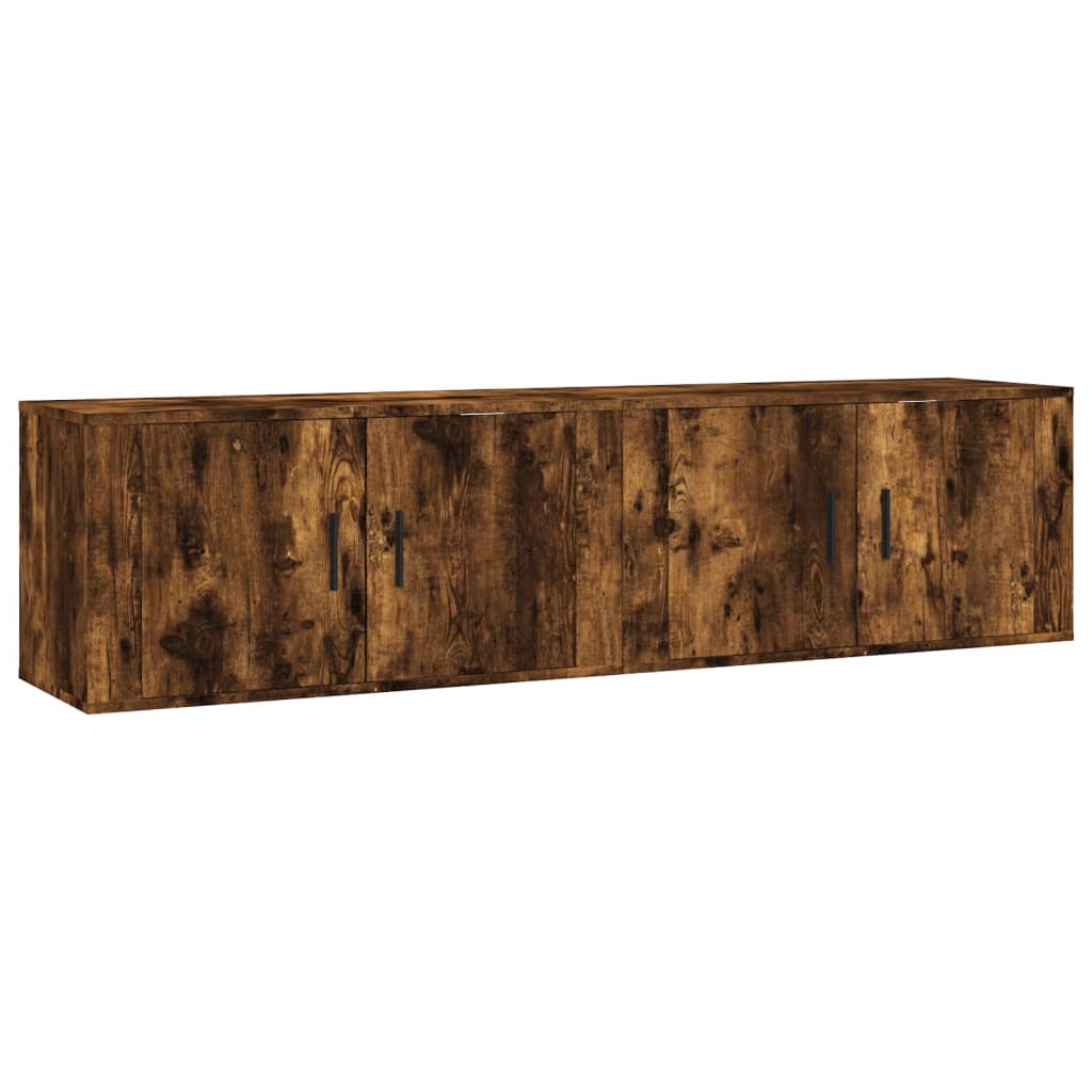 Tv-wandmeubels 2 st 80x34,5x40 cm gerookt eikenkleurig is nu te koop bij PeponiXL, paradijselijk wonen!