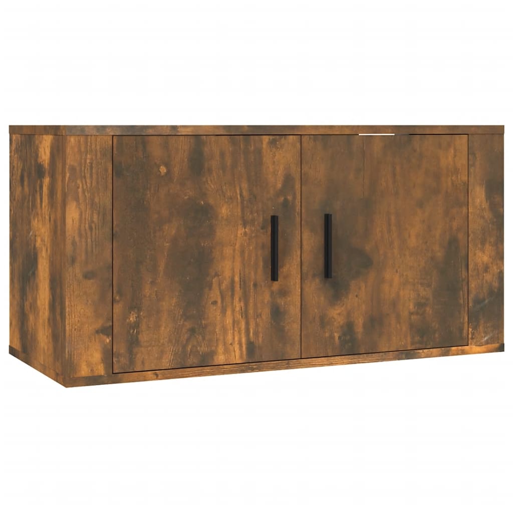Tv-wandmeubels 2 st 80x34,5x40 cm gerookt eikenkleurig is nu te koop bij PeponiXL, paradijselijk wonen!