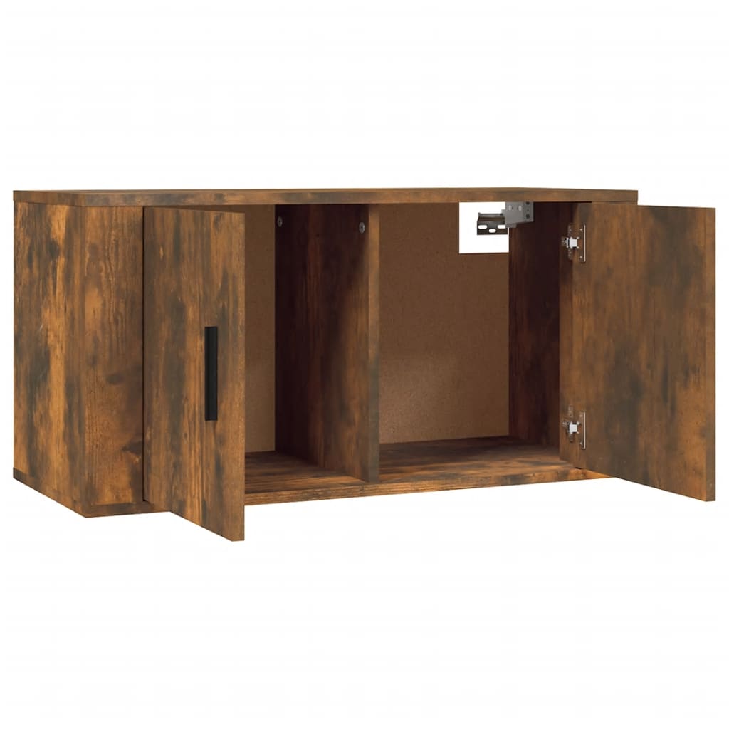 Tv-wandmeubels 2 st 80x34,5x40 cm gerookt eikenkleurig is nu te koop bij PeponiXL, paradijselijk wonen!