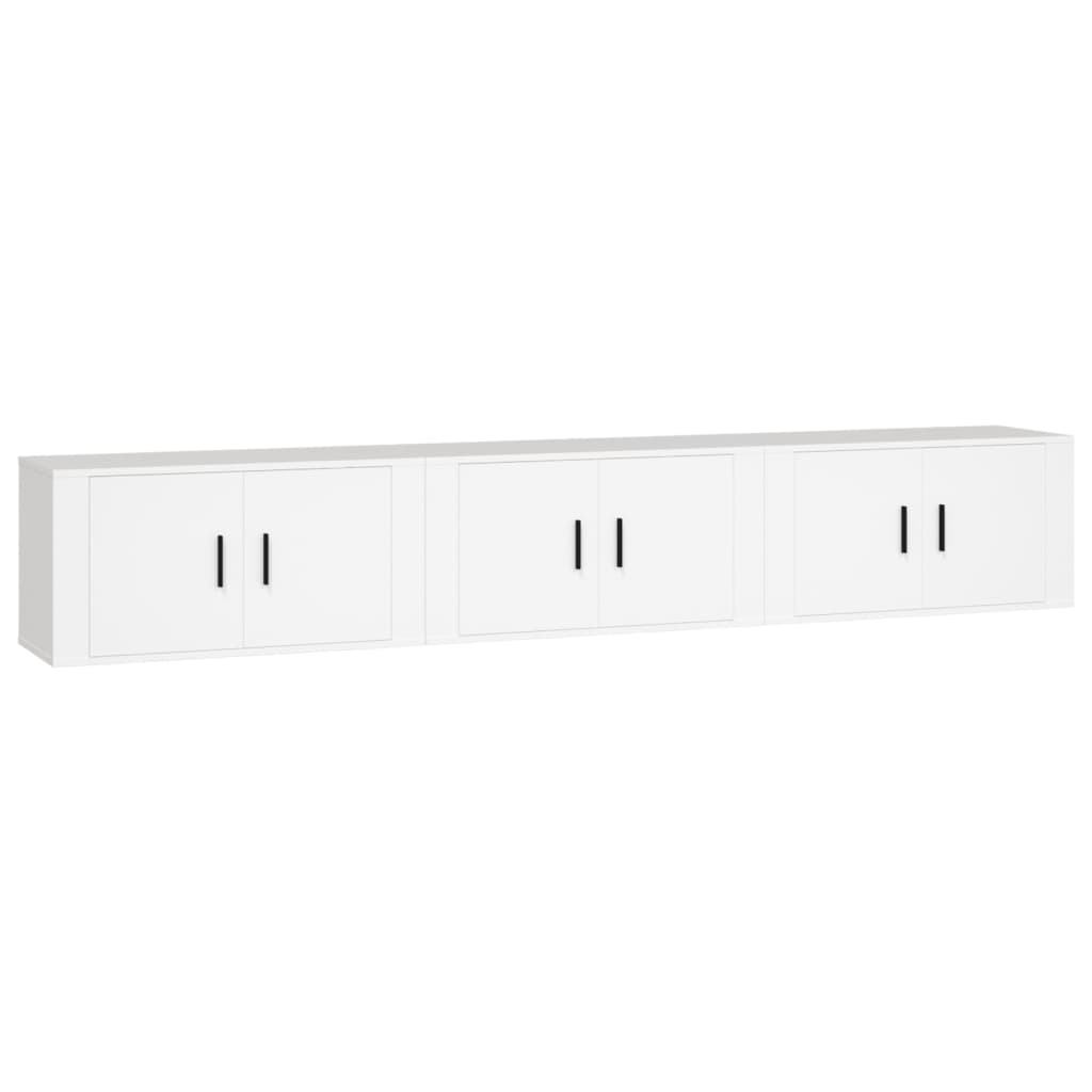 Tv-wandmeubels 3 st 80x34,5x40 cm wit is nu te koop bij PeponiXL, paradijselijk wonen!