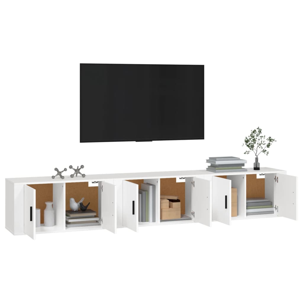 Tv-wandmeubels 3 st 80x34,5x40 cm wit is nu te koop bij PeponiXL, paradijselijk wonen!
