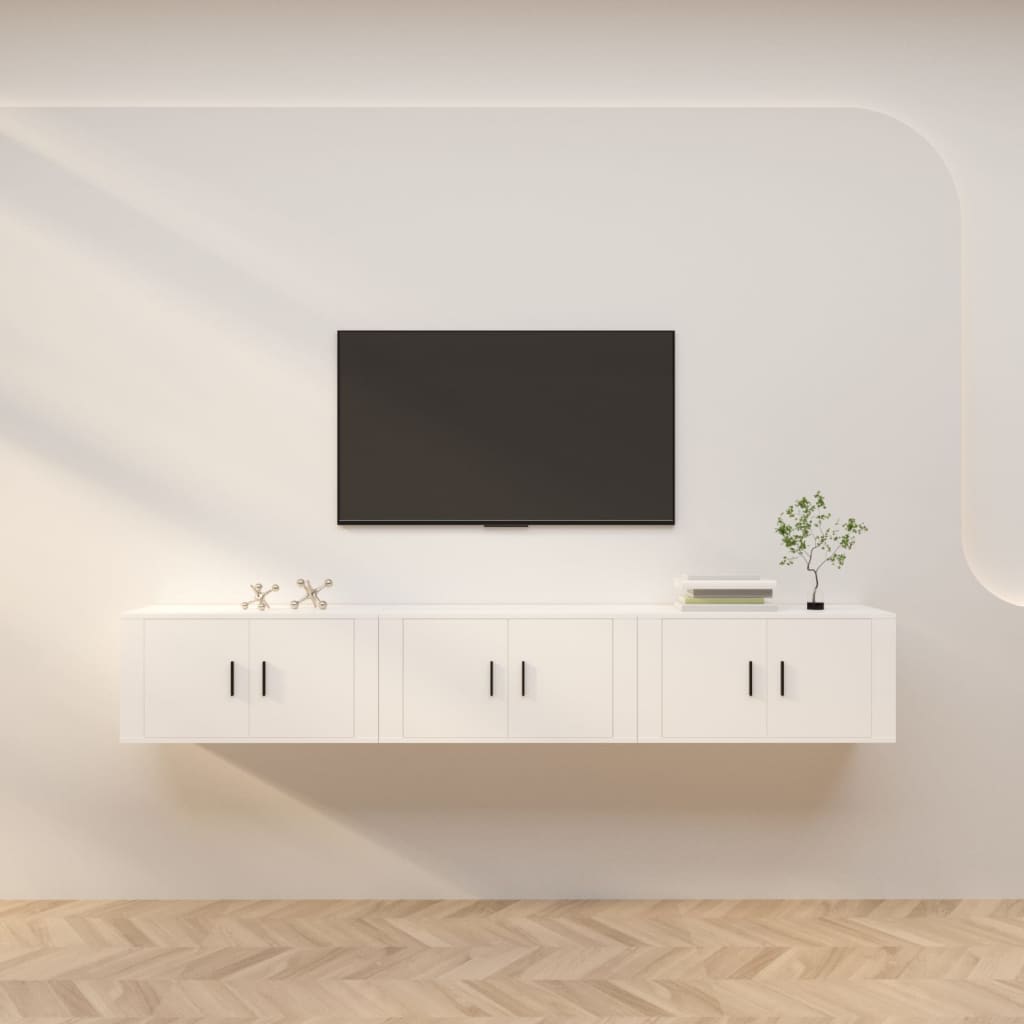 Tv-wandmeubels 3 st 80x34,5x40 cm wit is nu te koop bij PeponiXL, paradijselijk wonen!