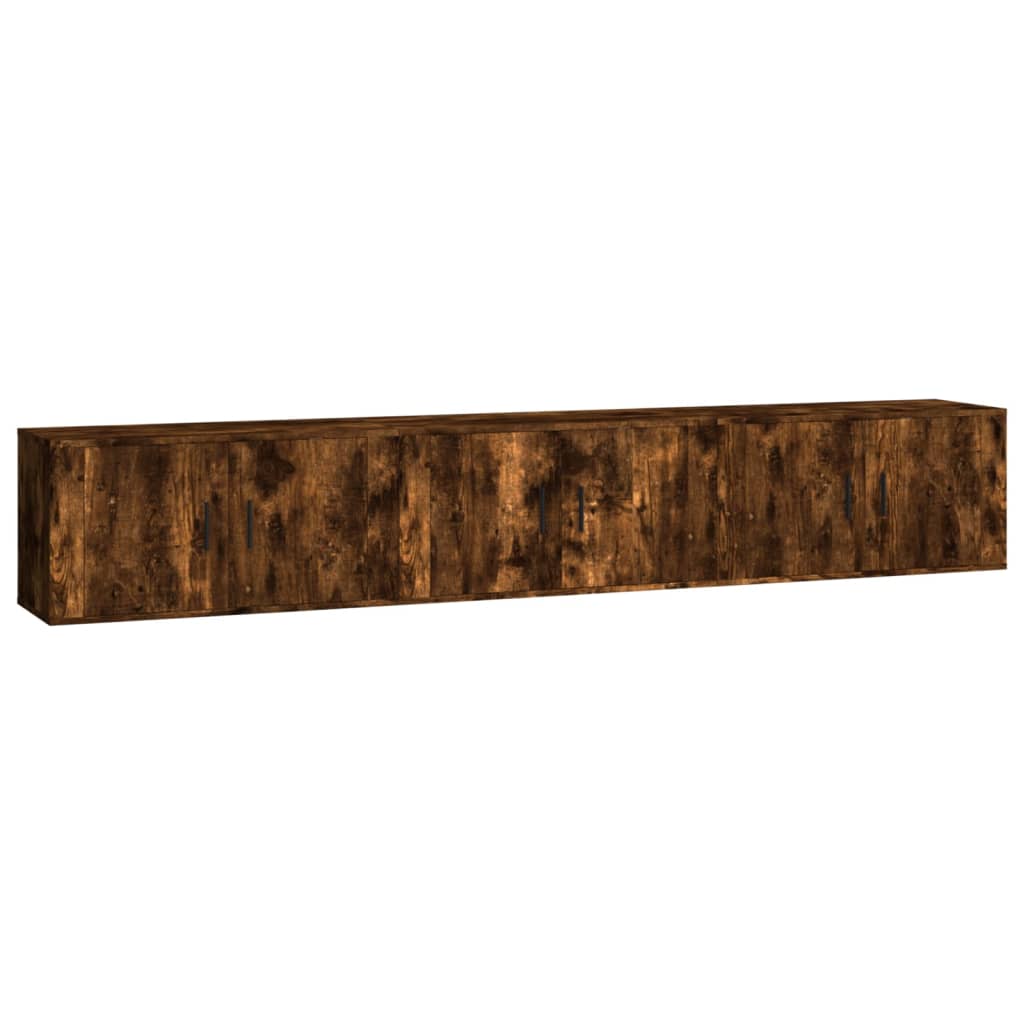 Tv-wandmeubels 3 st 80x34,5x40 cm gerookt eikenkleurig is nu te koop bij PeponiXL, paradijselijk wonen!