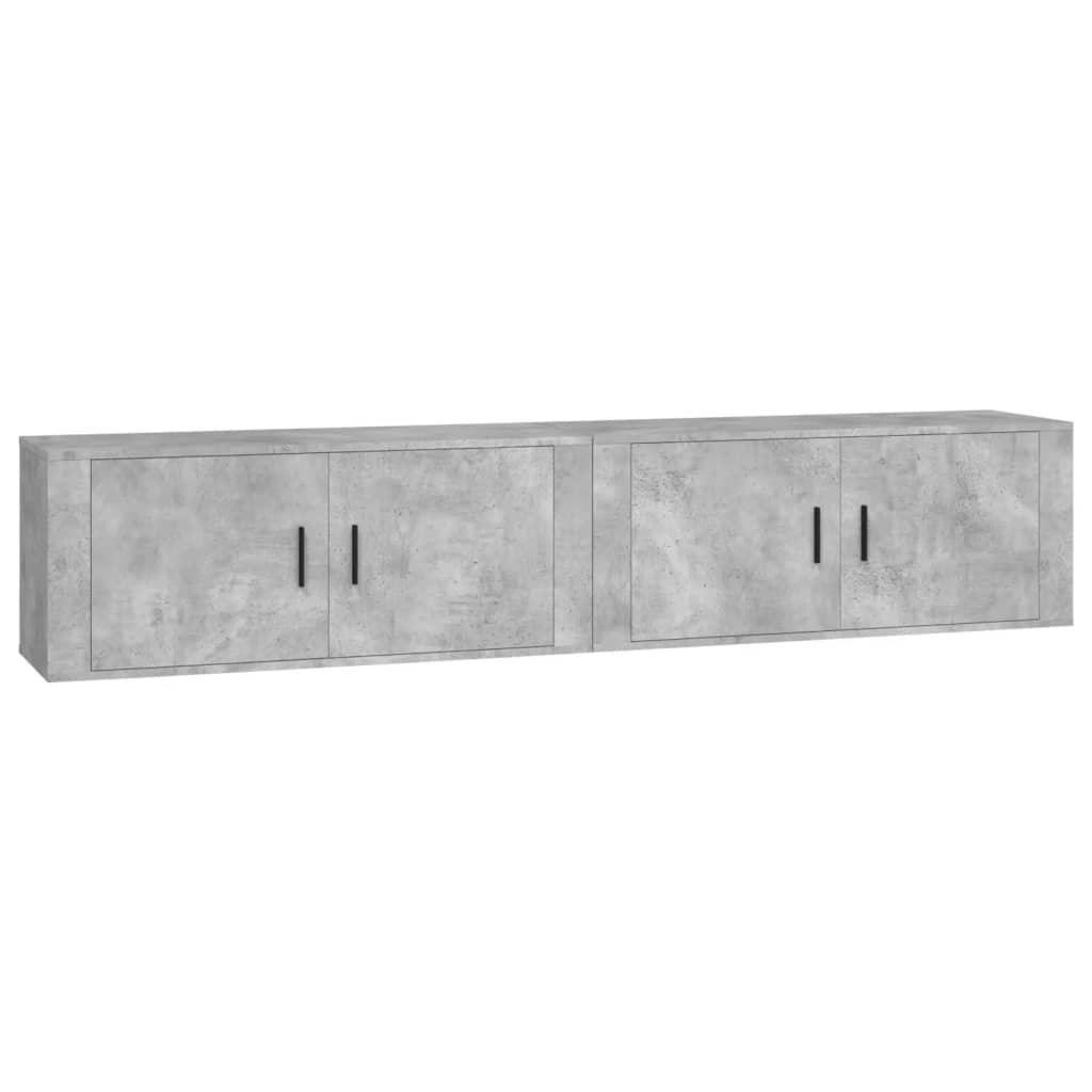 Tv-wandmeubels 2 st 100x34,5x40 cm betongrijs is nu te koop bij PeponiXL, paradijselijk wonen!