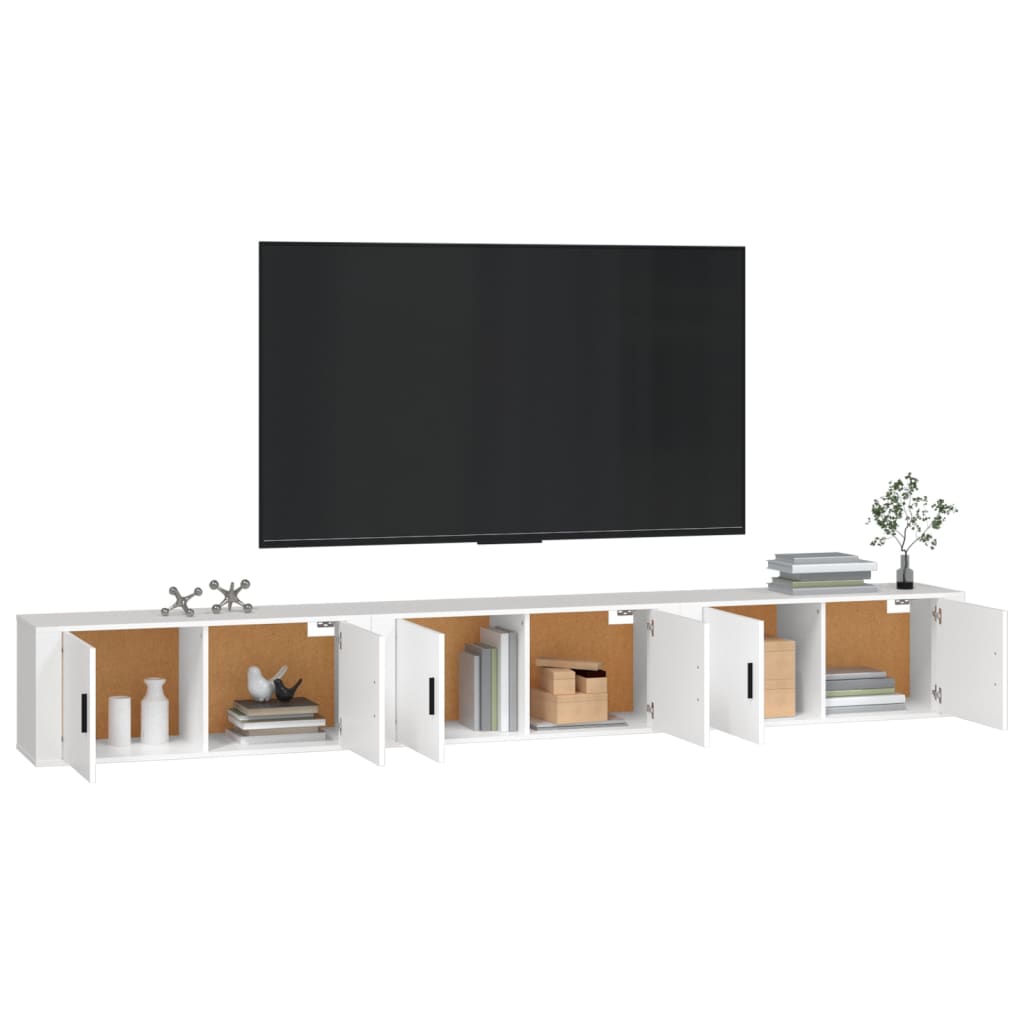 Tv-wandmeubels 3 st 100x34,5x40 cm wit is nu te koop bij PeponiXL, paradijselijk wonen!