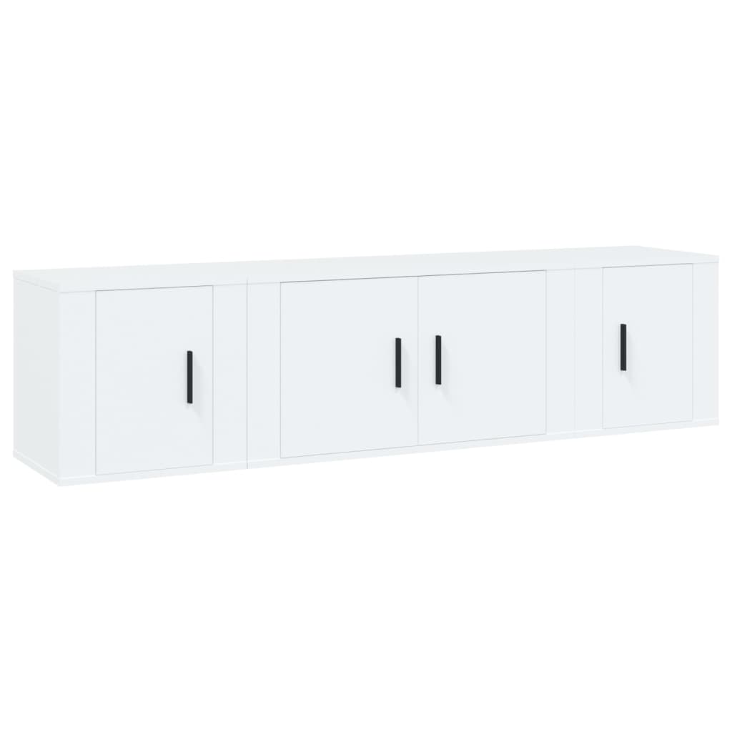 3-delige Tv-meubelset bewerkt hout wit is nu te koop bij PeponiXL, paradijselijk wonen!