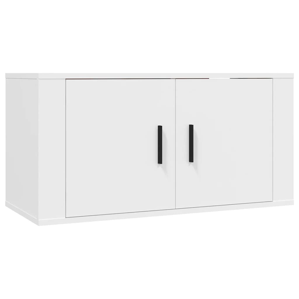 3-delige Tv-meubelset bewerkt hout wit is nu te koop bij PeponiXL, paradijselijk wonen!