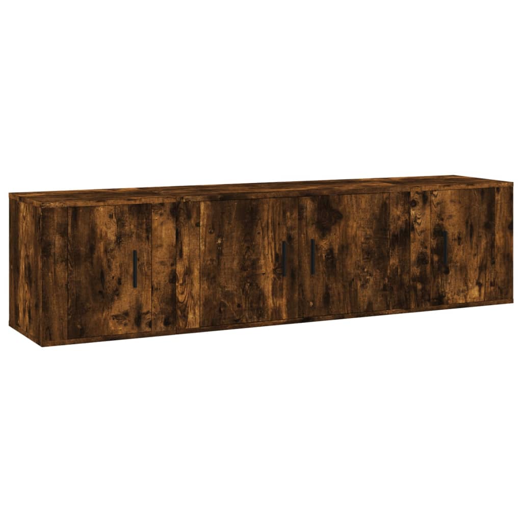 3-delige Tv-meubelset bewerkt hout gerookt eikenkleurig is nu te koop bij PeponiXL, paradijselijk wonen!