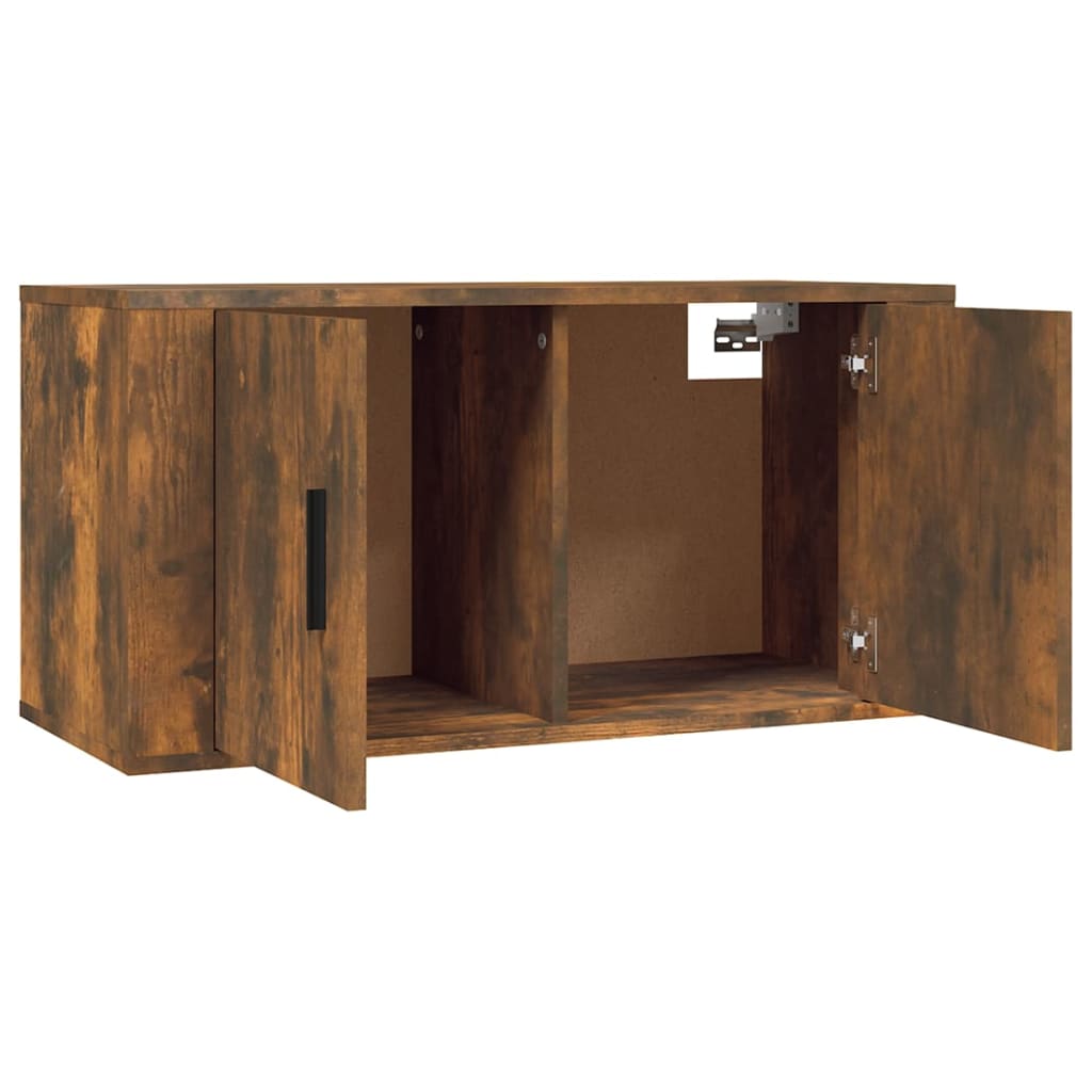 3-delige Tv-meubelset bewerkt hout gerookt eikenkleurig is nu te koop bij PeponiXL, paradijselijk wonen!