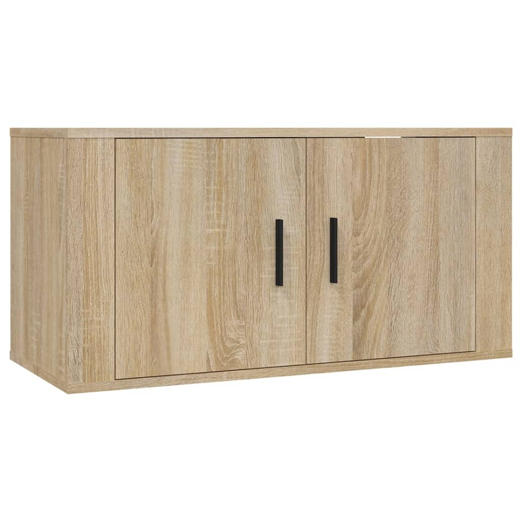 2-delige Tv-meubelset bewerkt hout sonoma eikenkleurig is nu te koop bij PeponiXL, paradijselijk wonen!