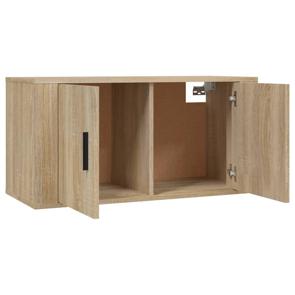 2-delige Tv-meubelset bewerkt hout sonoma eikenkleurig is nu te koop bij PeponiXL, paradijselijk wonen!