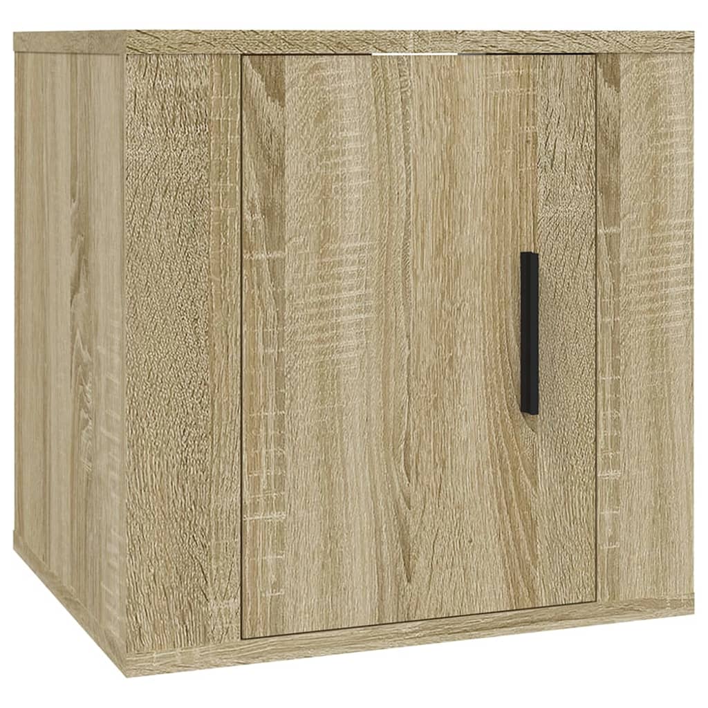 2-delige Tv-meubelset bewerkt hout sonoma eikenkleurig is nu te koop bij PeponiXL, paradijselijk wonen!