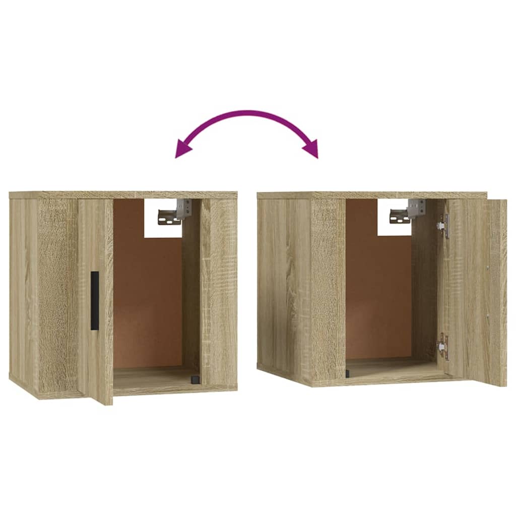 2-delige Tv-meubelset bewerkt hout sonoma eikenkleurig is nu te koop bij PeponiXL, paradijselijk wonen!