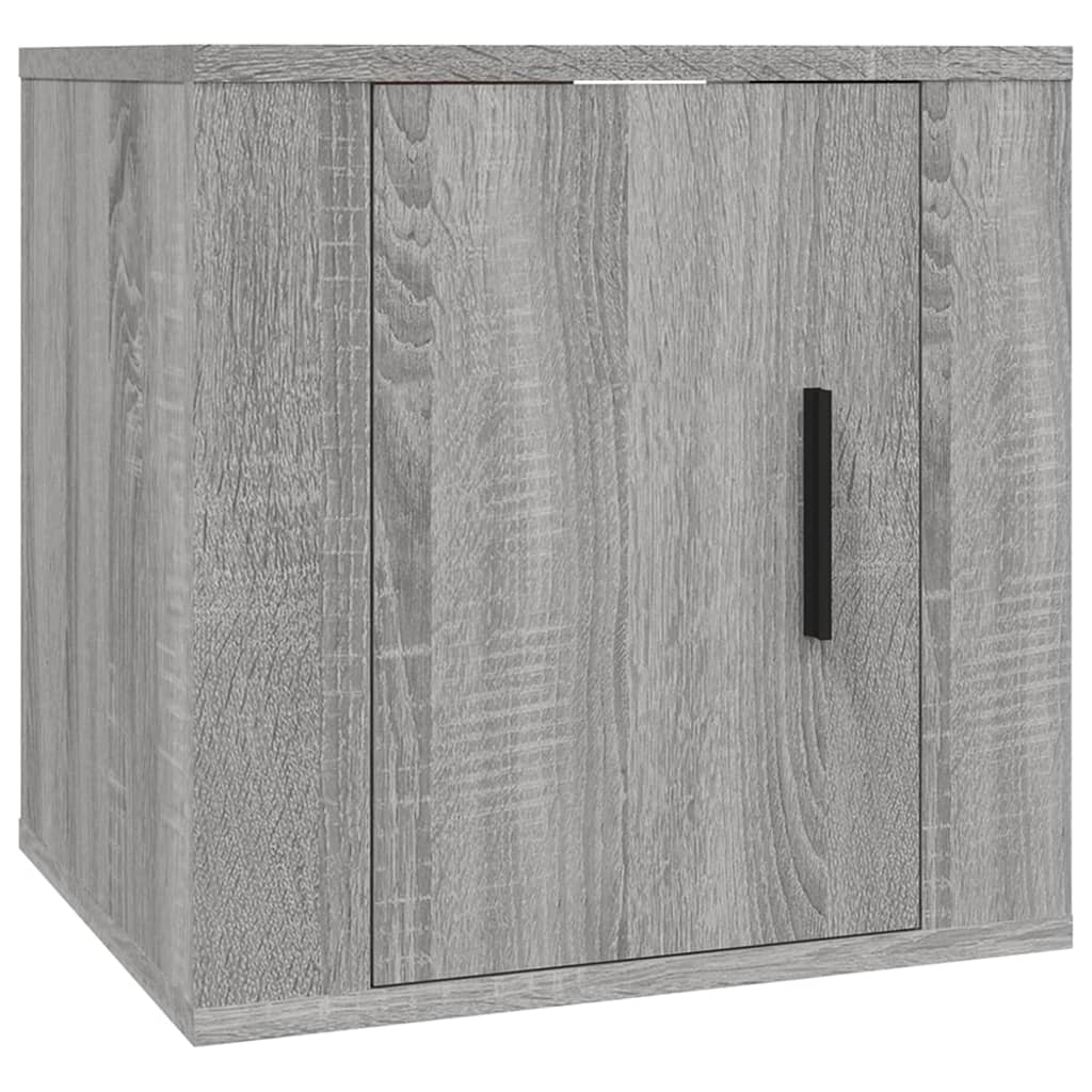 3-delige Tv-meubelset bewerkt hout grijs sonoma eikenkleurig is nu te koop bij PeponiXL, paradijselijk wonen!
