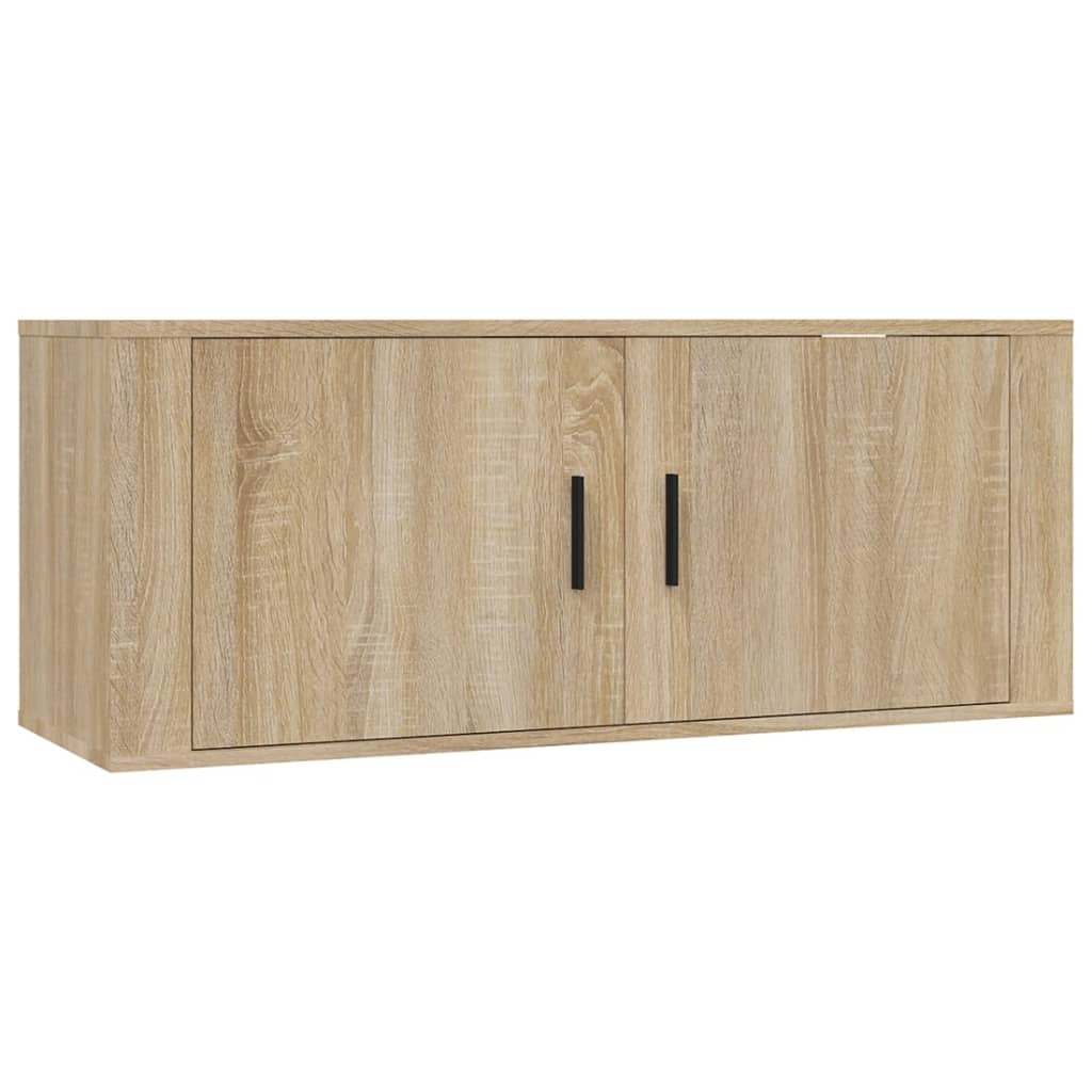 7-delige Tv-meubelset bewerkt hout sonoma eikenkleurig is nu te koop bij PeponiXL, paradijselijk wonen!