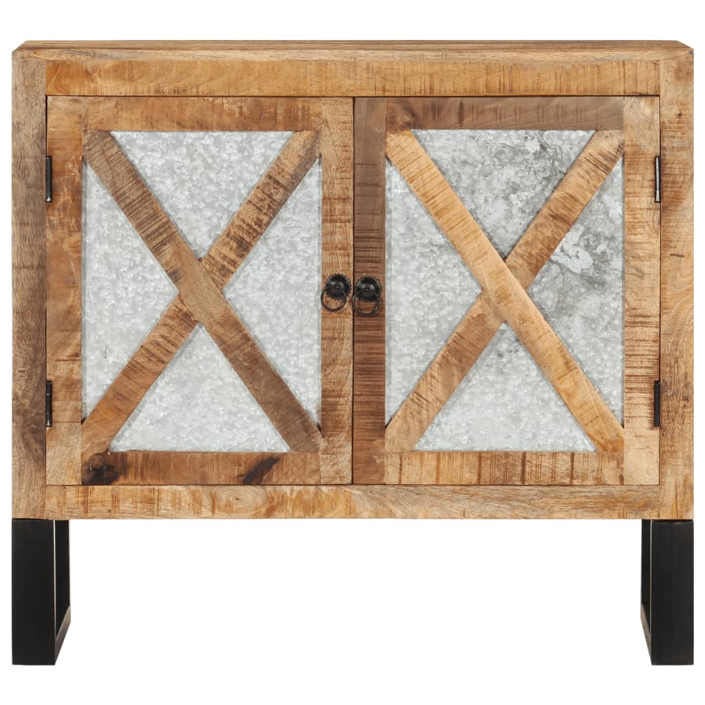 Dressoir 80x30x71 cm massief ruw mangohout en metaal is nu te koop bij PeponiXL, paradijselijk wonen!