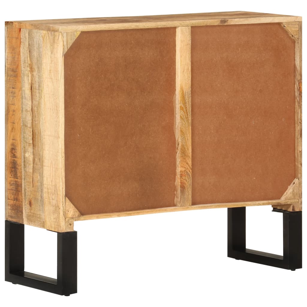 Dressoir 80x30x71 cm massief ruw mangohout en metaal is nu te koop bij PeponiXL, paradijselijk wonen!