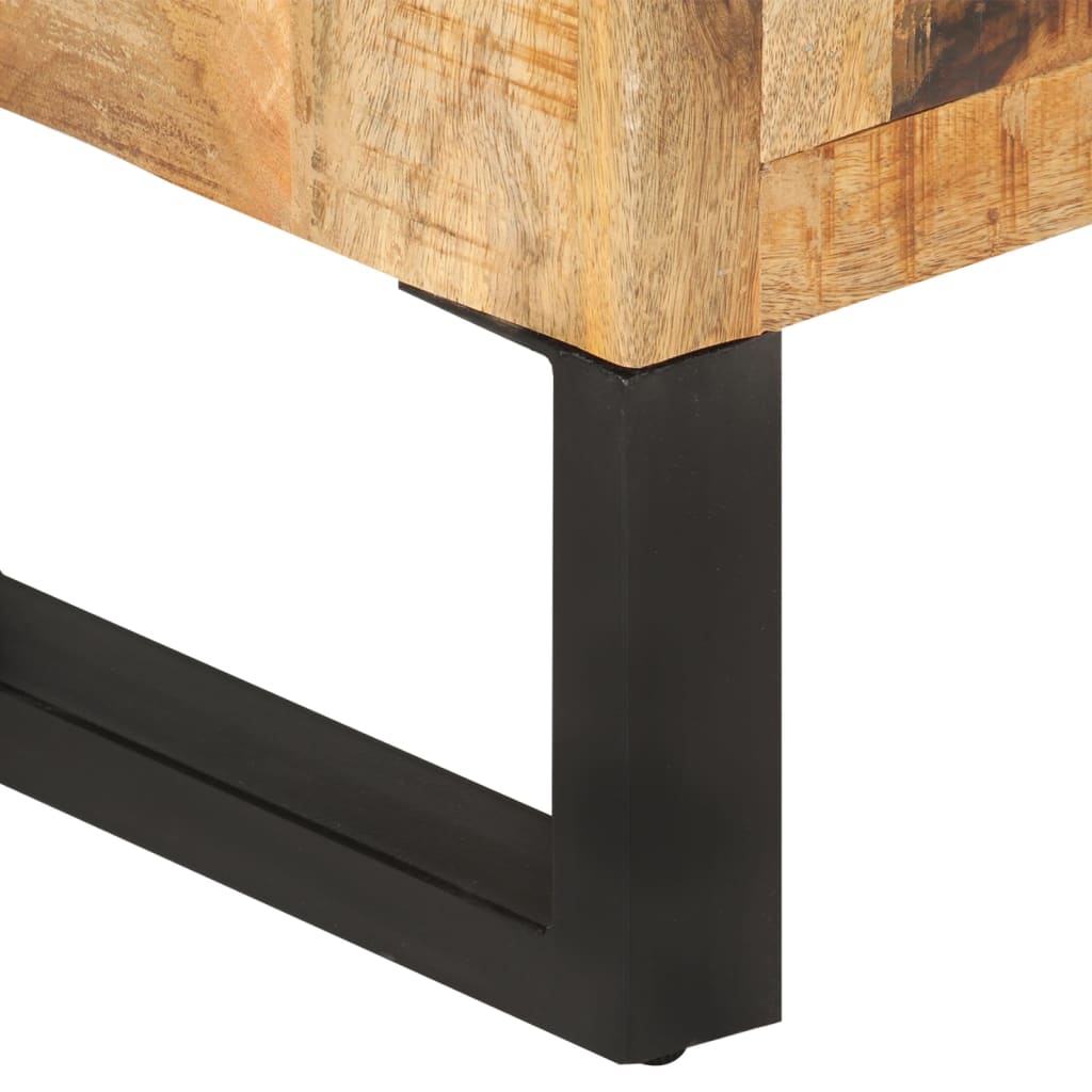 Dressoir 80x30x71 cm massief ruw mangohout en metaal is nu te koop bij PeponiXL, paradijselijk wonen!