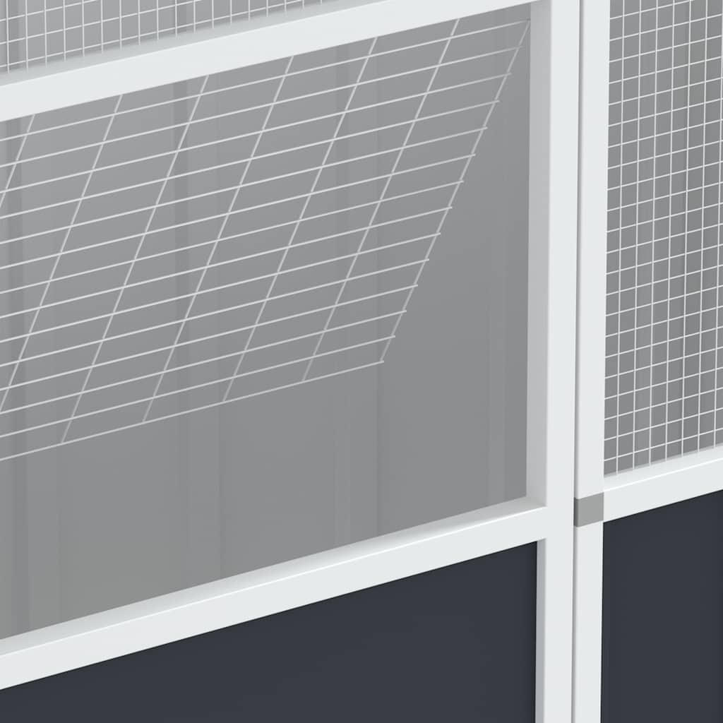 Vogelkooi 215x78x200 cm gegalvaniseerd staal antracietkleurig is nu te koop bij PeponiXL, paradijselijk wonen!