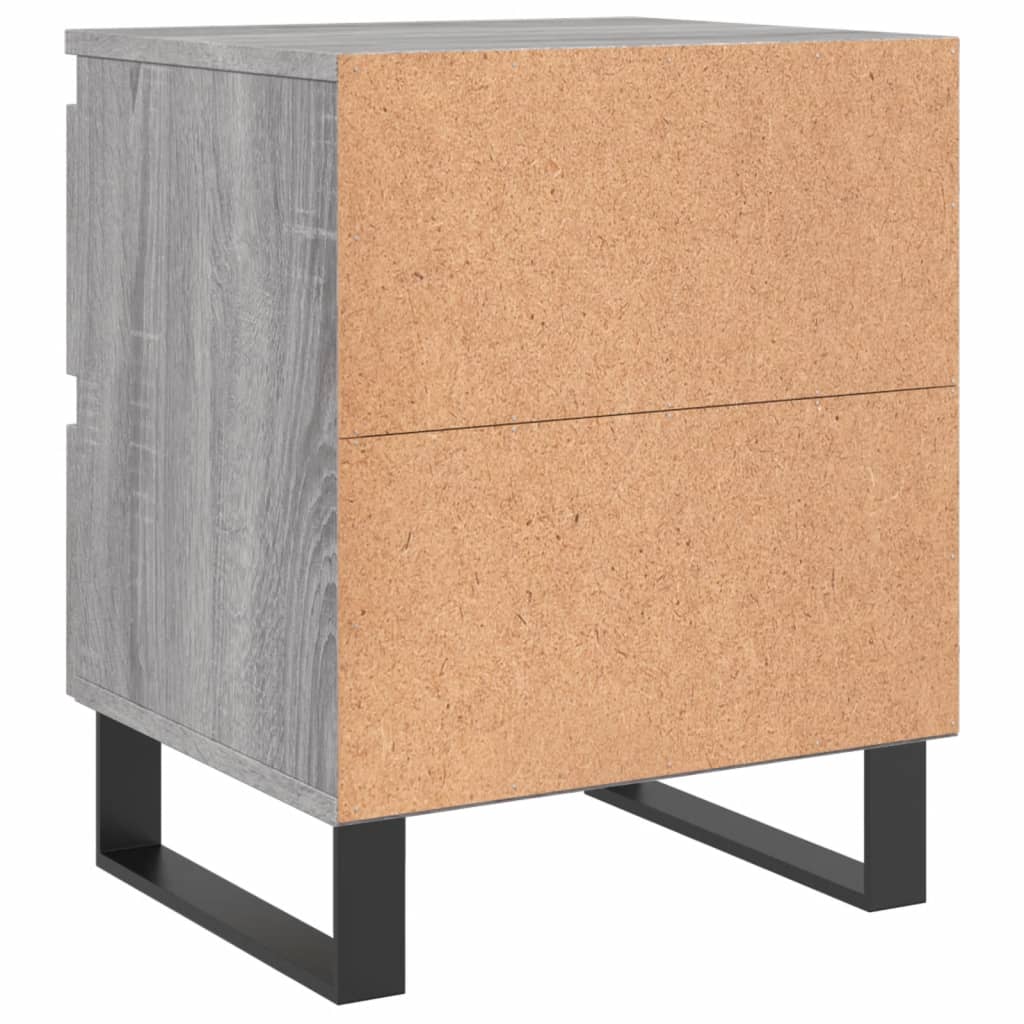 Nachtkastjes 2 st 40x35x50 cm bewerkt hout grijs sonoma eiken is nu te koop bij PeponiXL, paradijselijk wonen!