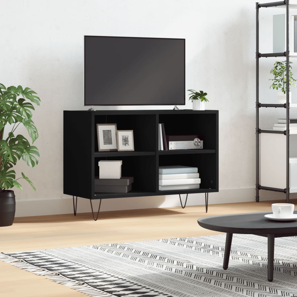Tv-meubel 69,5x30x50 cm bewerkt hout zwart is nu te koop bij PeponiXL, paradijselijk wonen!
