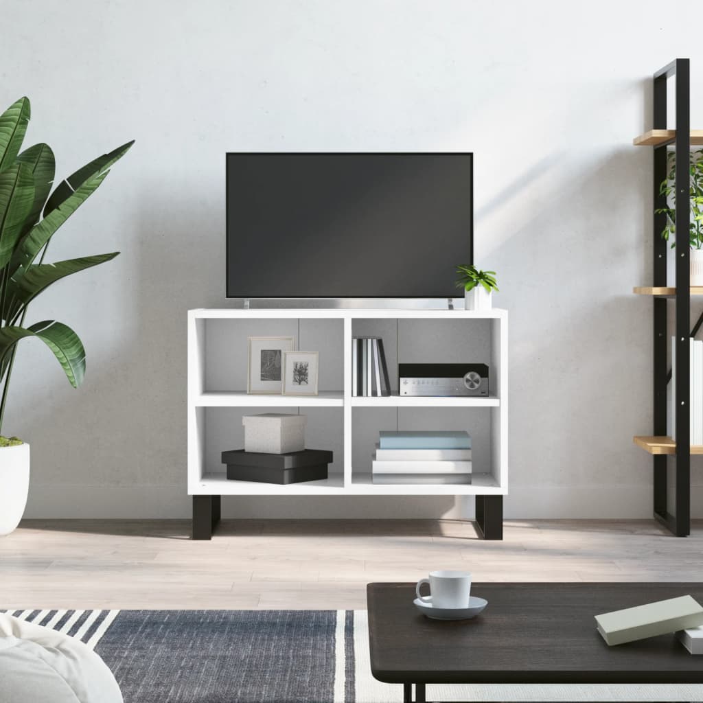Tv-meubel 69,5x30x50 cm bewerkt hout wit is nu te koop bij PeponiXL, paradijselijk wonen!