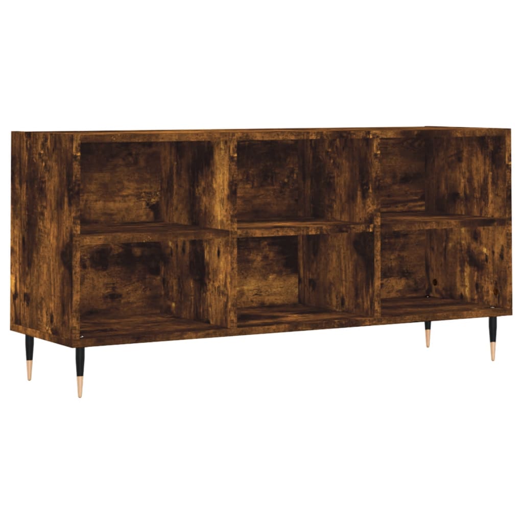Tv-meubel 103,5x30x50 cm bewerkt hout gerookt eikenkleurig is nu te koop bij PeponiXL, paradijselijk wonen!