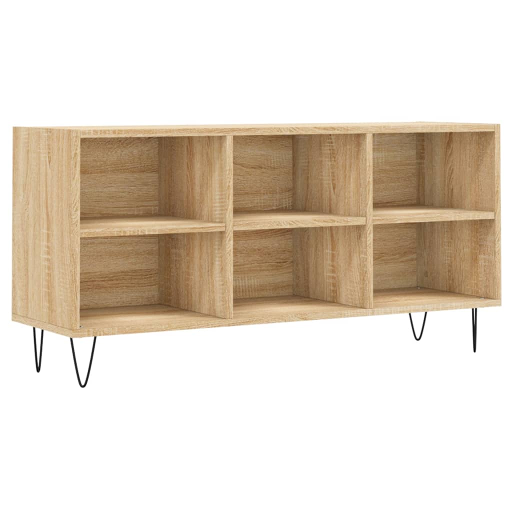 Tv-meubel 103,5x30x50 cm bewerkt hout sonoma eikenkleurig is nu te koop bij PeponiXL, paradijselijk wonen!