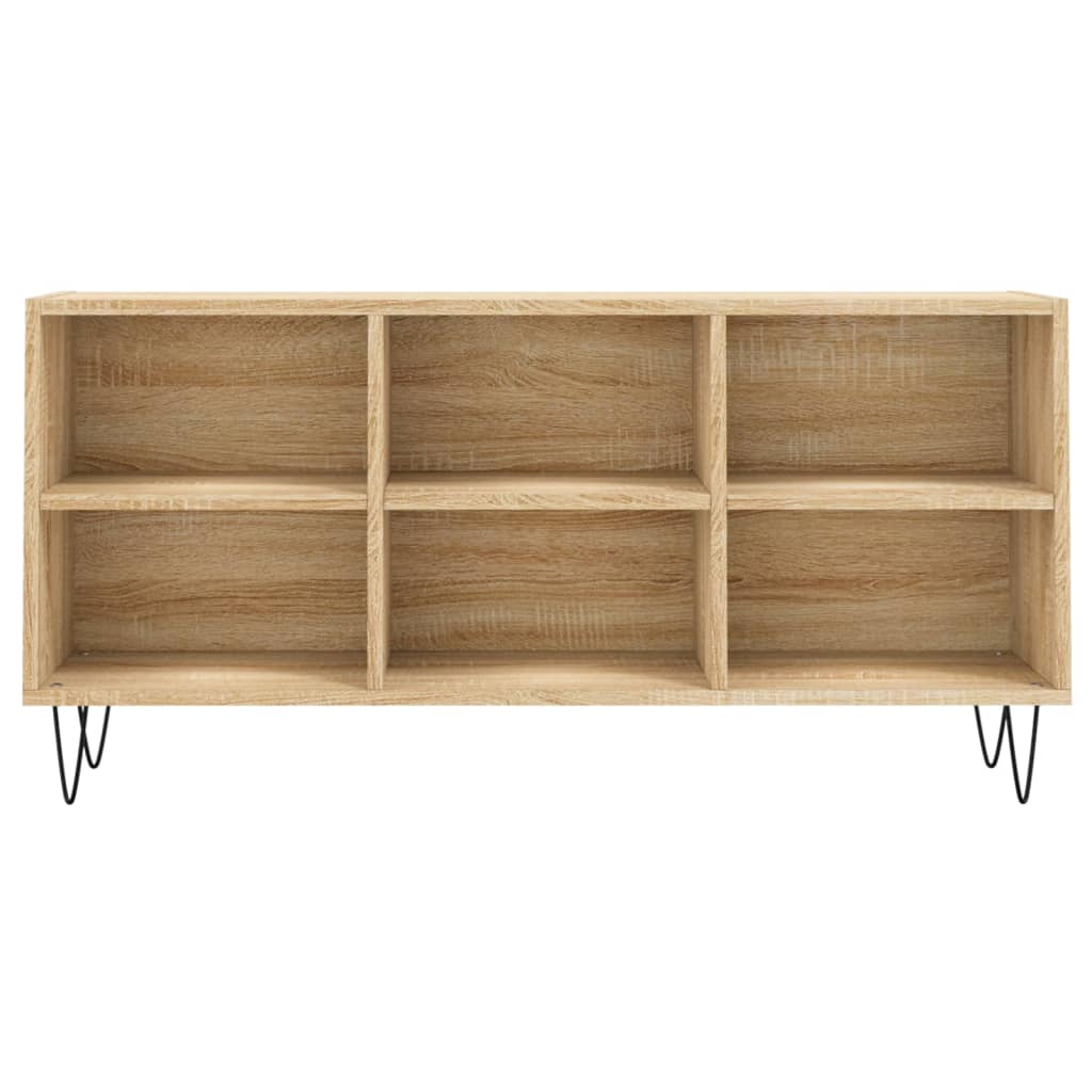 Tv-meubel 103,5x30x50 cm bewerkt hout sonoma eikenkleurig is nu te koop bij PeponiXL, paradijselijk wonen!
