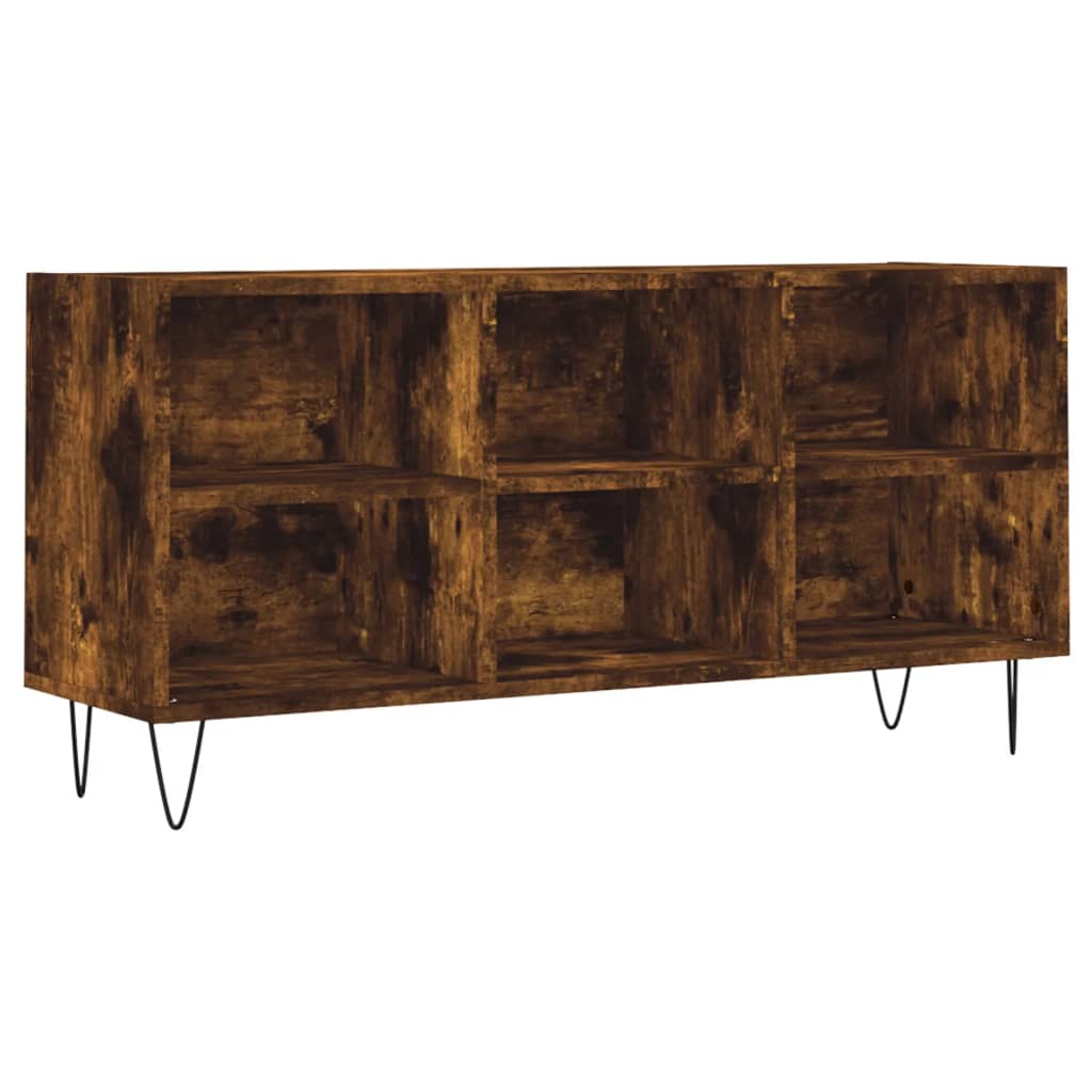 Tv-meubel 103,5x30x50 cm bewerkt hout gerookt eikenkleurig is nu te koop bij PeponiXL, paradijselijk wonen!