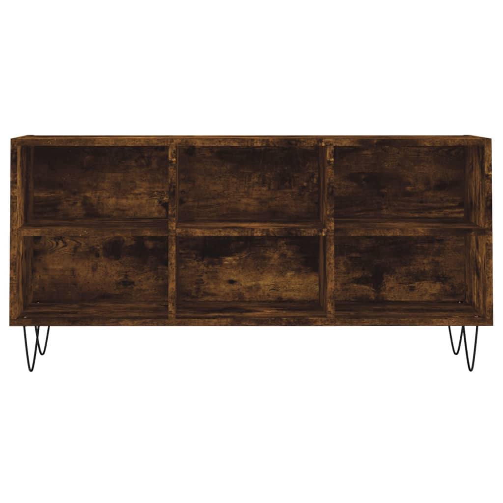 Tv-meubel 103,5x30x50 cm bewerkt hout gerookt eikenkleurig is nu te koop bij PeponiXL, paradijselijk wonen!