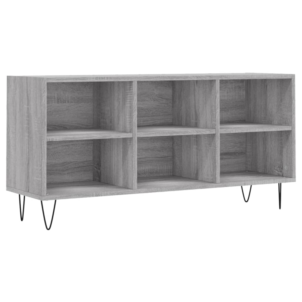 Tv-meubel 103,5x30x50 cm bewerkt hout grijs sonoma eikenkleurig is nu te koop bij PeponiXL, paradijselijk wonen!