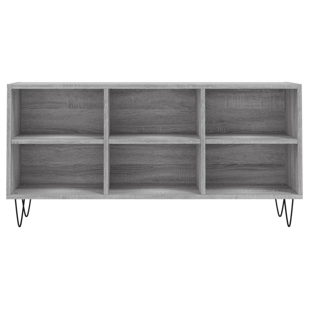 Tv-meubel 103,5x30x50 cm bewerkt hout grijs sonoma eikenkleurig is nu te koop bij PeponiXL, paradijselijk wonen!