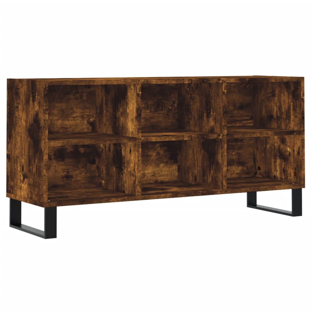 Tv-meubel 103,5x30x50 cm bewerkt hout gerookt eikenkleurig is nu te koop bij PeponiXL, paradijselijk wonen!