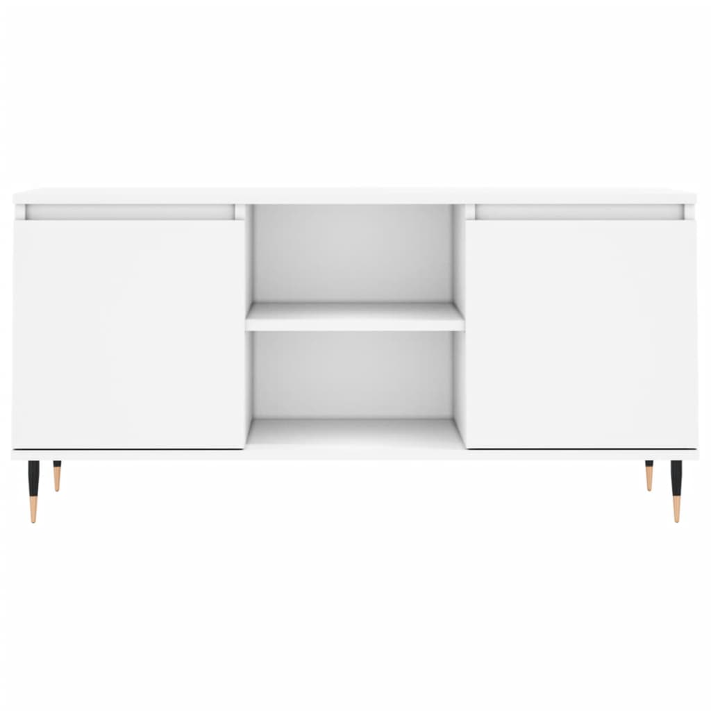 Tv-meubel 104x35x50 cm bewerkt hout wit is nu te koop bij PeponiXL, paradijselijk wonen!