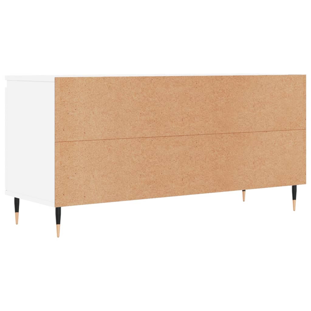 Tv-meubel 104x35x50 cm bewerkt hout wit is nu te koop bij PeponiXL, paradijselijk wonen!