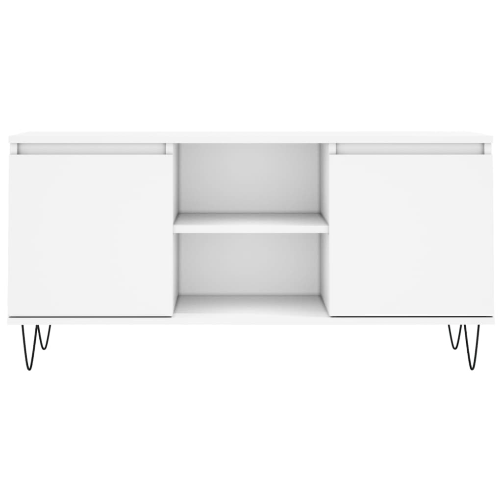 Tv-meubel 104x35x50 cm bewerkt hout wit is nu te koop bij PeponiXL, paradijselijk wonen!
