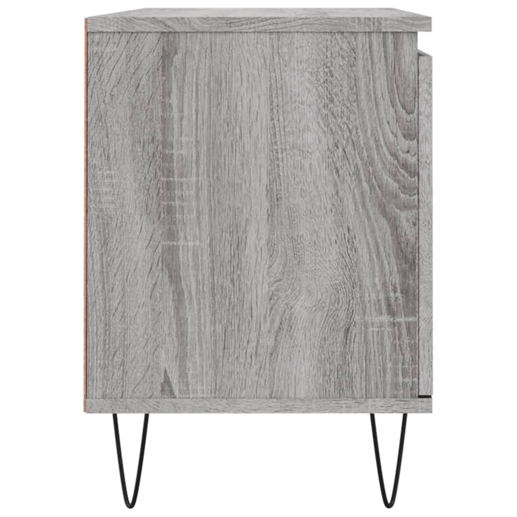 Tv-meubel 104x35x50 cm bewerkt hout grijs sonoma eikenkleurig is nu te koop bij PeponiXL, paradijselijk wonen!