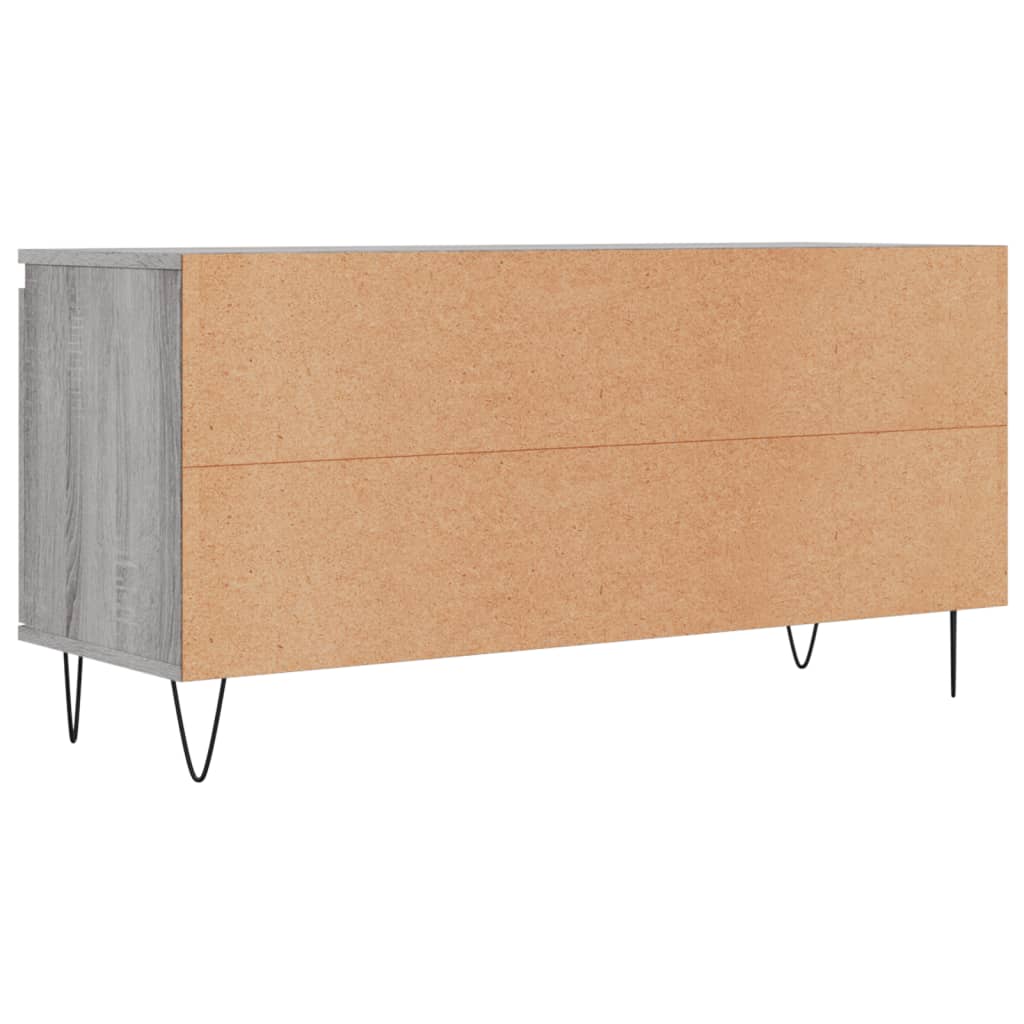 Tv-meubel 104x35x50 cm bewerkt hout grijs sonoma eikenkleurig is nu te koop bij PeponiXL, paradijselijk wonen!