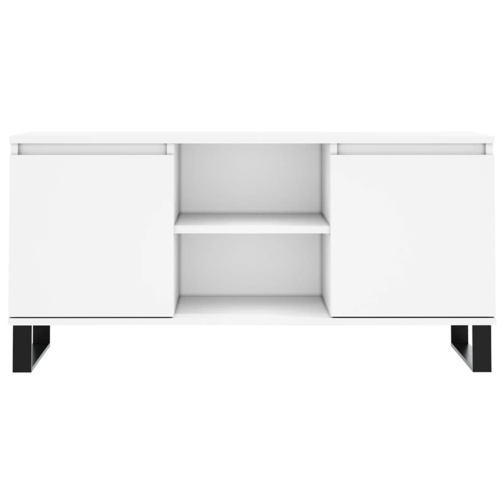 Tv-meubel 104x35x50 cm bewerkt hout wit is nu te koop bij PeponiXL, paradijselijk wonen!