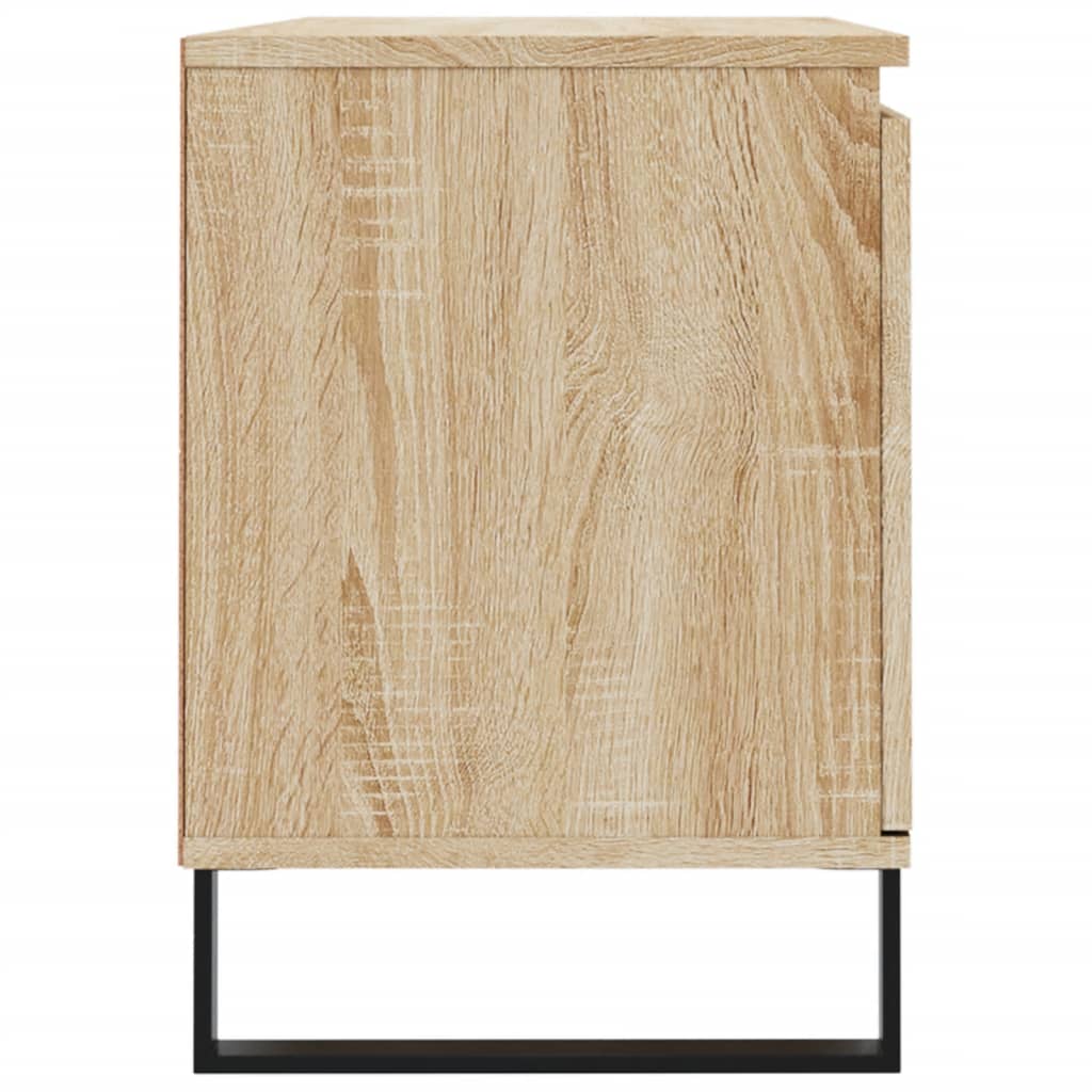 Tv-meubel 104x35x50 cm bewerkt hout sonoma eikenkleurig is nu te koop bij PeponiXL, paradijselijk wonen!